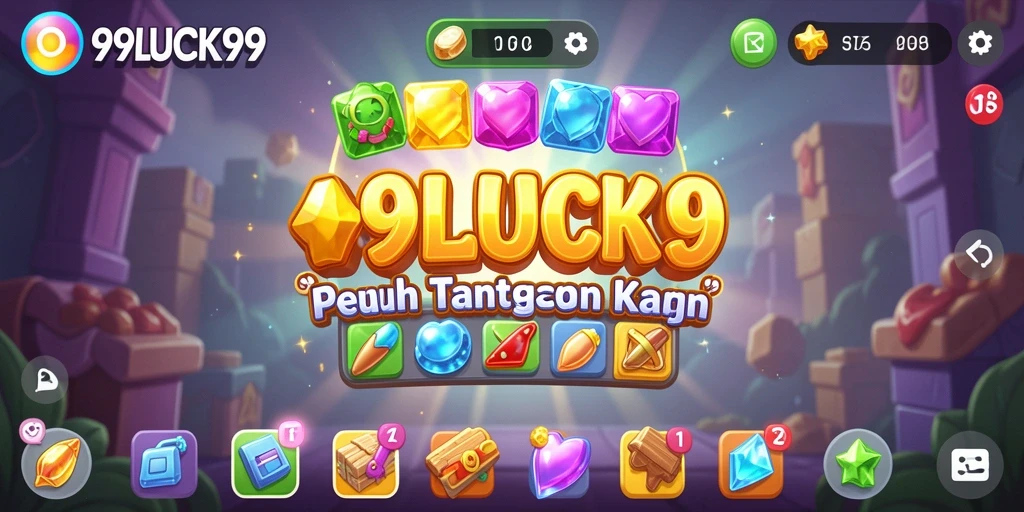Tampilan gameplay menarik dari 99LUCK99 dalam aksi Match-3.