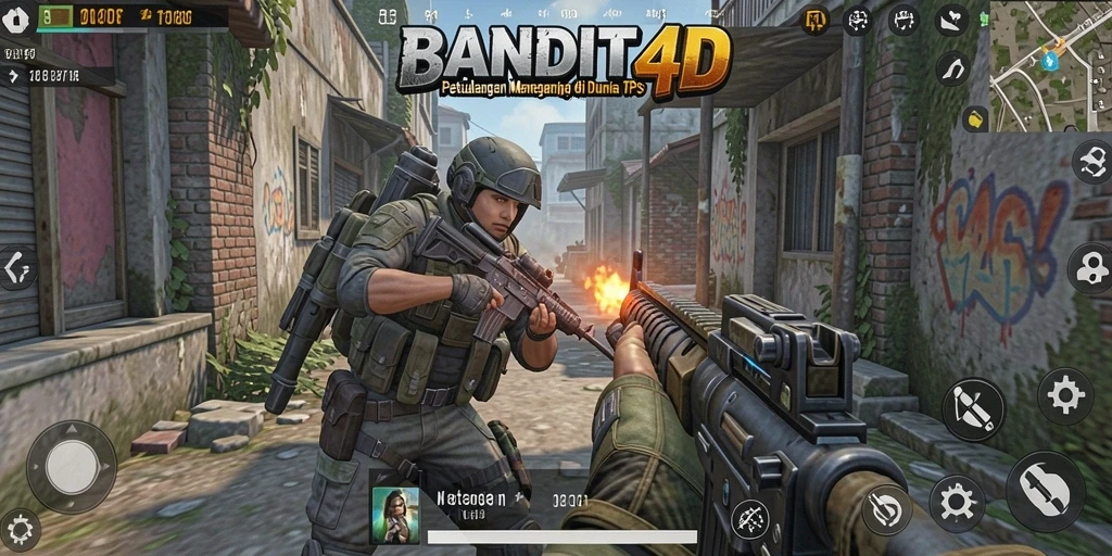 Tangkapan layar dari gameplay BANDIT4D yang menegangkan.