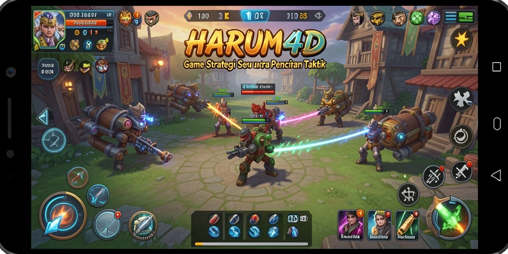Tampilan gameplay yang menantang di HARUM4D dengan taktik yang mendebarkan.