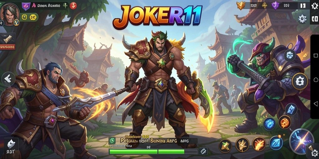 Tampilan gameplay epik dalam JOKER11 dengan aksi pertempuran mengagumkan.