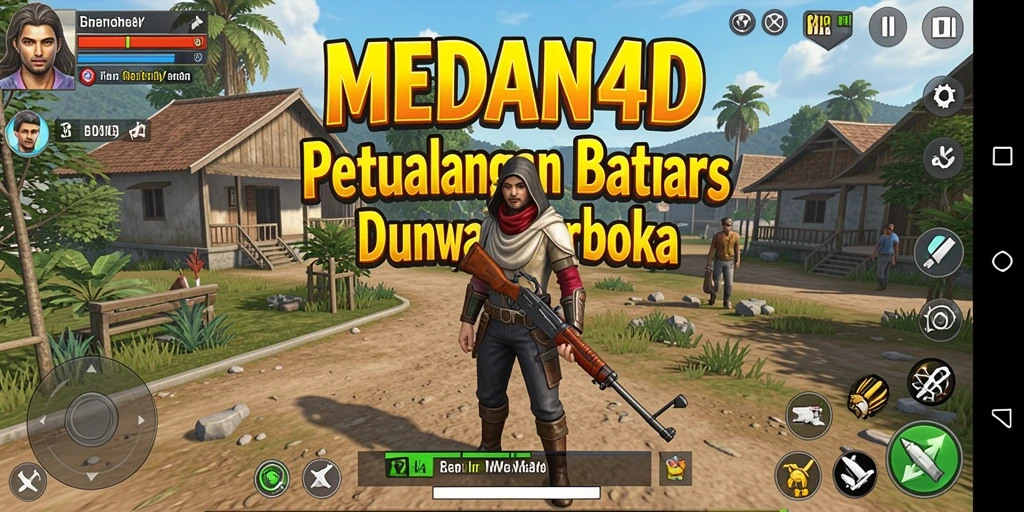 Screenshot utama MEDAN4D menampilkan keindahan dunia terbuka dan gameplay yang mendebarkan.