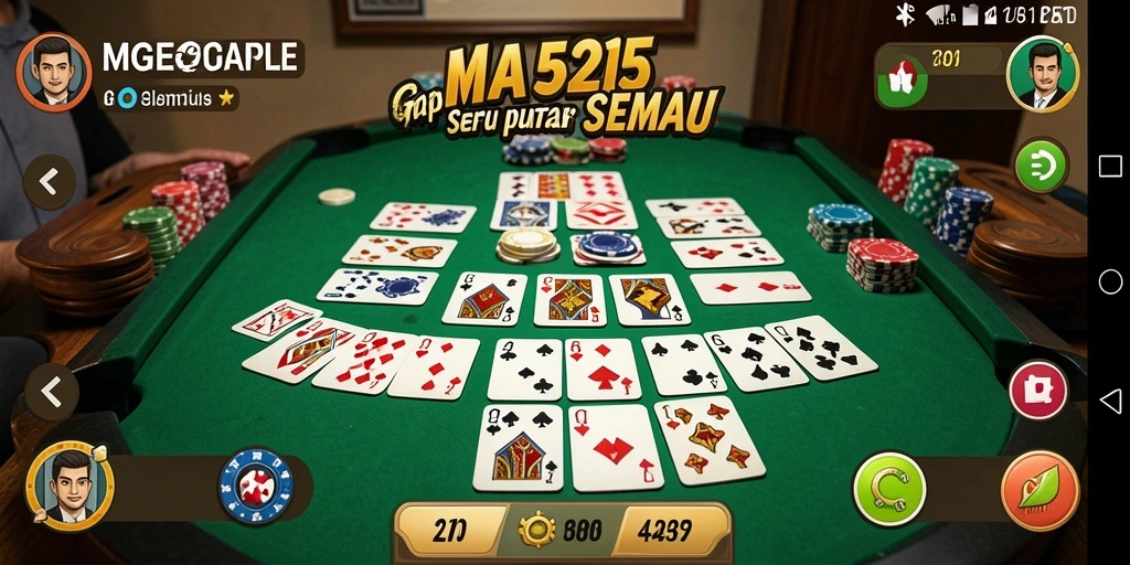 Tampilan seru gameplay Gaple yang menarik di MG525.