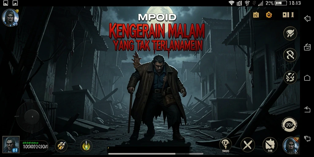 Tampilan gameplay MPOID dengan suasana mencekam dan karakter yang menakutkan.