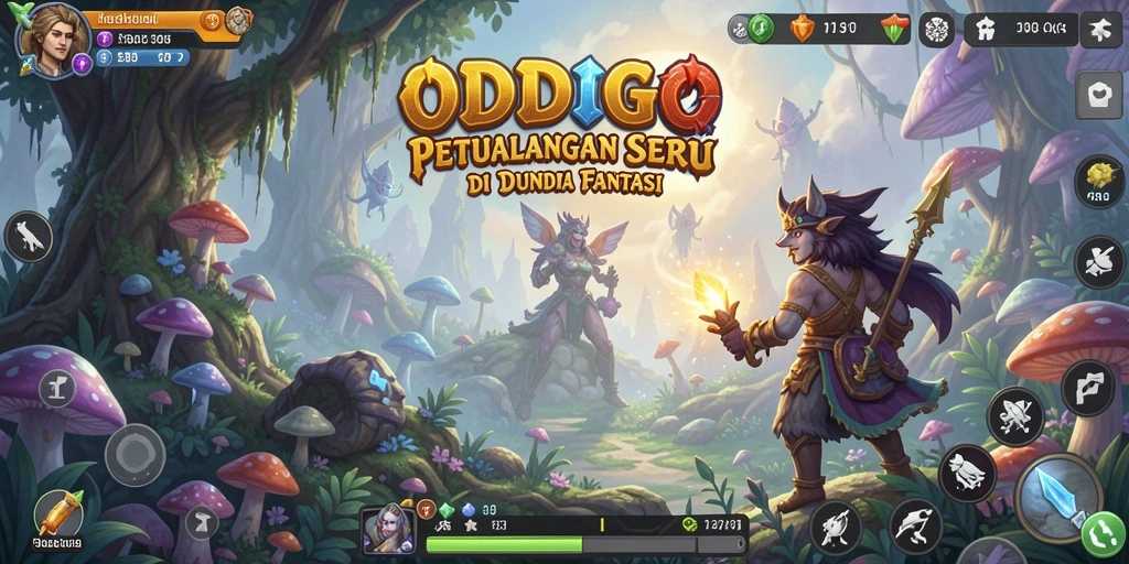 Tampilan gameplay ODDIGO yang menakjubkan dan penuh aksi.