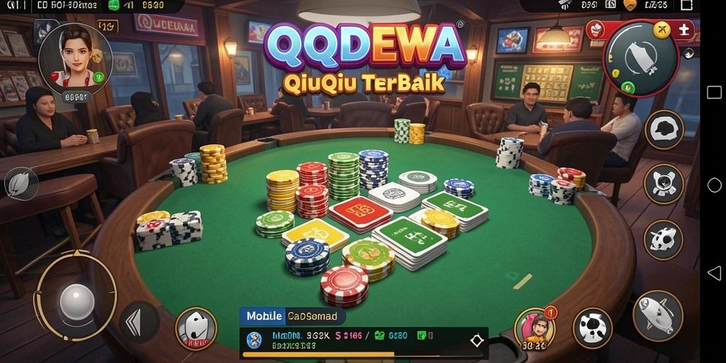 Tampilan gameplay seru dan menarik dari QQDEWA yang menggambarkan keseruan QiuQiu.