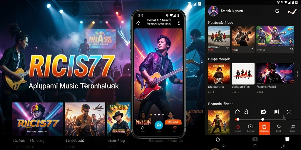 Tampilan menarik dari gameplay RICIS77 dengan berbagai fitur musik.