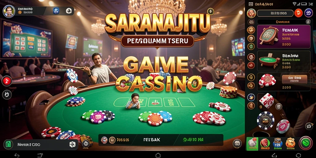 Tampilan gameplay SARANAJITU dengan dealer live menarik dan menghibur.