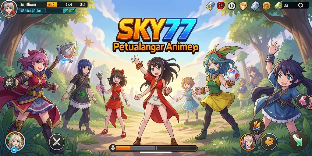 Screenshot menunjukkan pertarungan epik dalam game Anime.